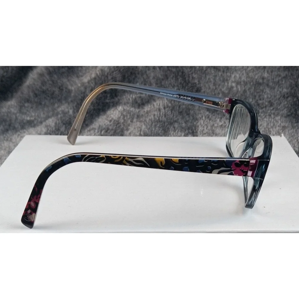 Vera Bradley Marcella S African‎ Violet Eyeglass Frames Floral Temples 51-17-135